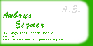 ambrus eizner business card
